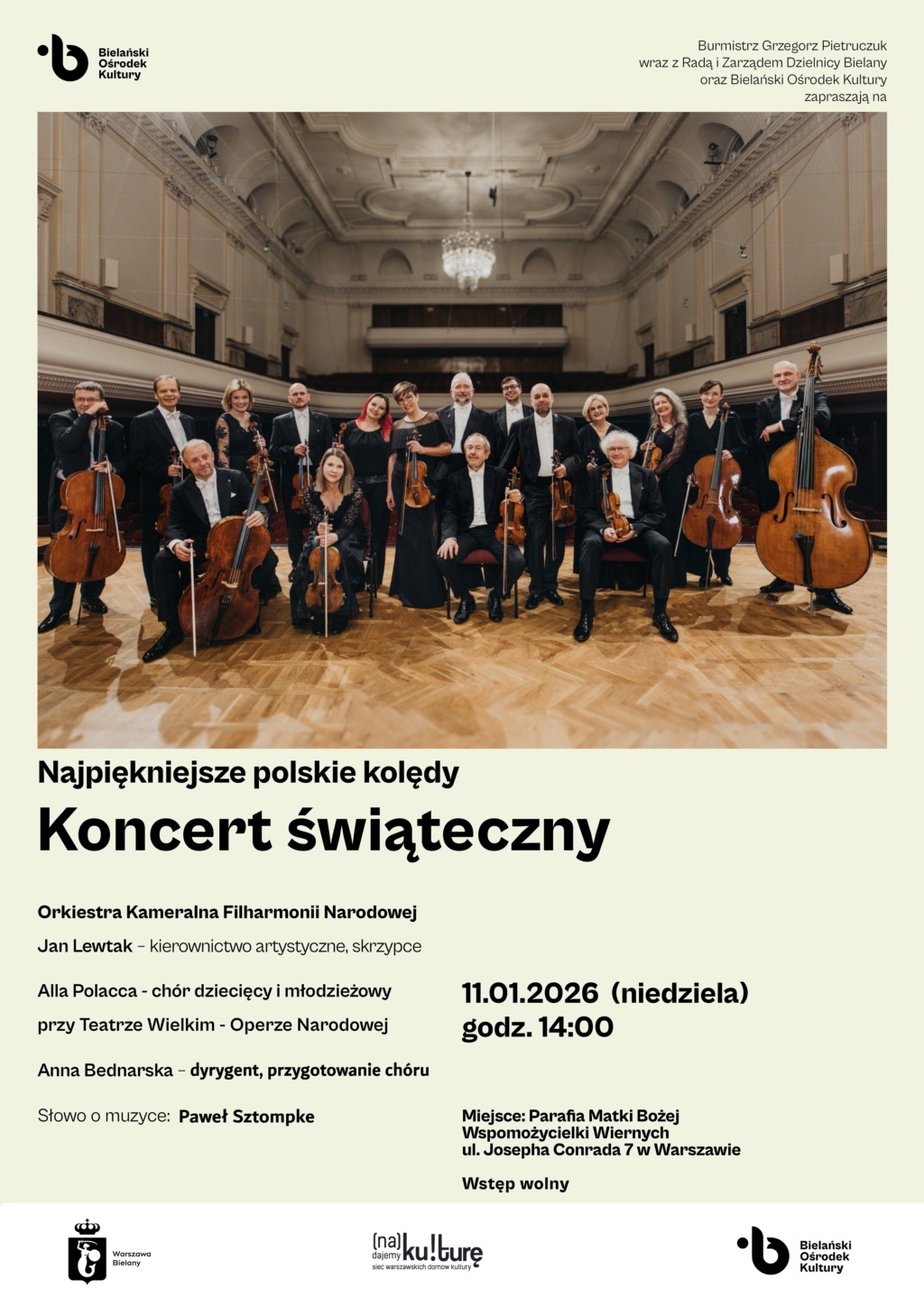 Koncert świąteczny chóru Alla Polacca i Orkiestry Kameralnej Filharmonii Narodowej